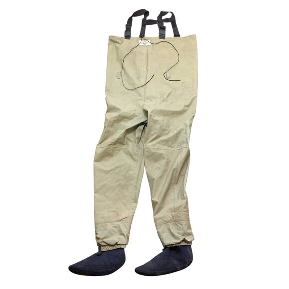 White River Fly Shop Chest Waders Sz L Straps Neoprene Boot Foot Fly Fishing - Picture 2 of 8